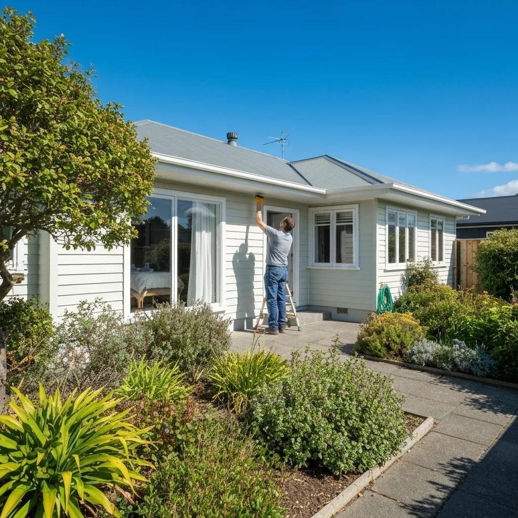 well-maintained-home-exterior-in-christchurch-with-fresh-paint-and-a-lush-garden Well-maintained home exterior in Christchurch with fresh paint and a lush garden
